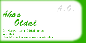 akos oldal business card